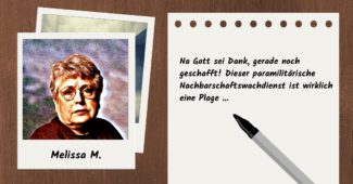 Bild und Tagebucheintrag von Melissa M.