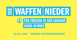 Waffen-nieder-demo-blau-auf-gelb